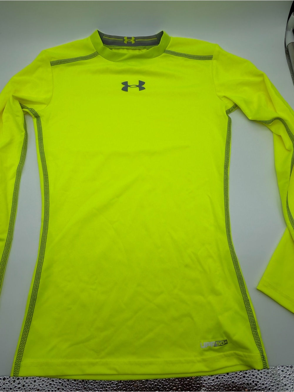 Under Armour Kids High-Visibility Neon Yellow Long-Sleeve Performance Tee